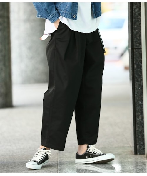 JUNRED(ジュンレッド)の「【Dickies for JUNRed】別注クロスタックワイドパンツ(パンツ・メンズ・ベージュ/ネイビー/グリーン/グレー/ブラック・L/M/S)」の1枚目の写真