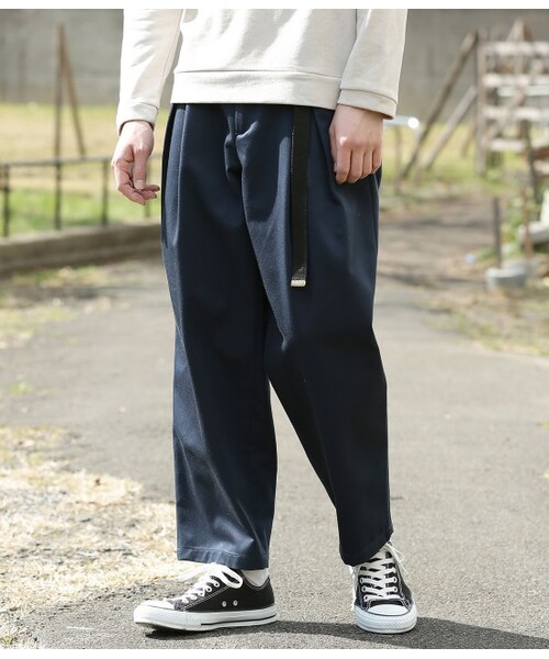 JUNRED(ジュンレッド)の「【Dickies for JUNRed】別注クロスタックワイドパンツ(パンツ・メンズ・ベージュ/ネイビー/グリーン/グレー/ブラック・L/M/S)」の5枚目の写真