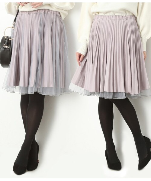VIS（ビス）の「【2WAY】リバーシブルチュールスカート（）」 - WEAR