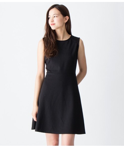 Vis ビス の 2way 肩レース付きノースリーブワンピース ワンピース ドレス Wear