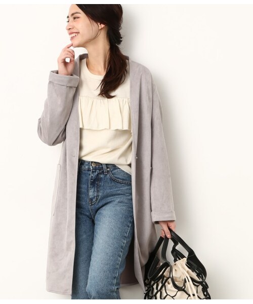 VIS（ビス）の「ノーカラースエード調コート（）」 - WEAR ビス VIS 