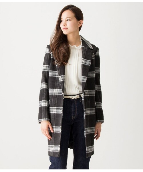 Vis ビス の シャギーチェックチェスターコート ジャケット アウター Wear