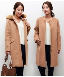 VIS | 【MULTI WAY】ウール混ジップコート(ジャケット/アウター)