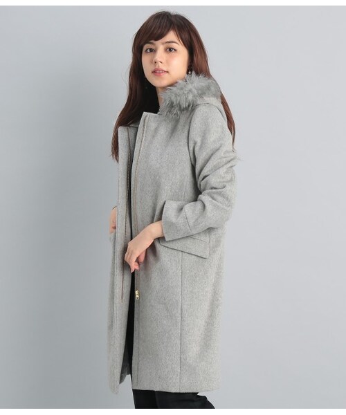 VIS(ビス)の「【MULTI WAY】ウール混ジップコート(ジャケット/アウター・レディース・ネイビー/キャメル/グレー・S/L/M)」の1枚目の写真