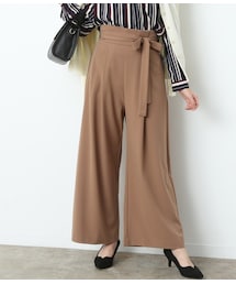 VIS | リボン付ハイウエストワイドパンツ(パンツ)