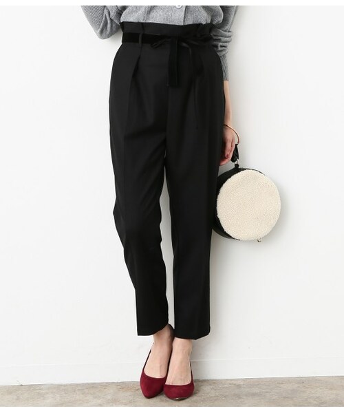 VIS（ビス）の「センタープレスストレートパンツ（パンツ・レディース・ブラック系/ブラウン/ダークブラウン/ブラック・L/M/S）」の2枚目の写真