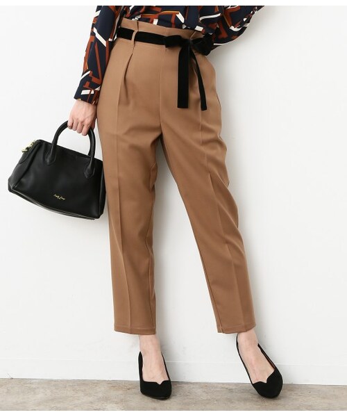 VIS（ビス）の「センタープレスストレートパンツ（パンツ・レディース・ブラック系/ブラウン/ダークブラウン/ブラック・L/M/S）」の3枚目の写真