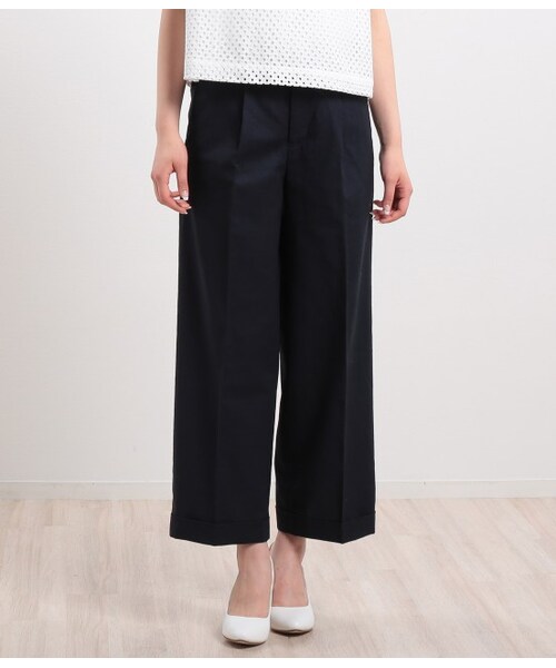 ロペピクニック ロペピクニック の 麻綿シャンブレーワイドパンツ パンツ Wear