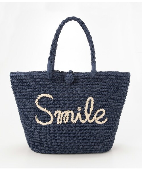 ROPE' PICNIC（ロペピクニック）の「ペーパーソフトバスケットバッグ（バッグ・レディース・キナリ系1/ブルー/オレンジ・F）」の2枚目の写真