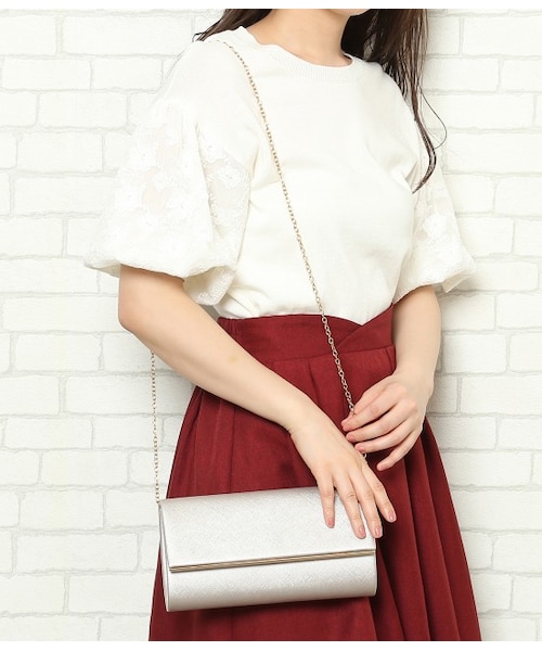 ROPE' PICNIC（ロペピクニック）の「【3WAY】メタルバークラッチバッグ（バッグ・レディース・ブラック/シルバー・F）」の2枚目の写真