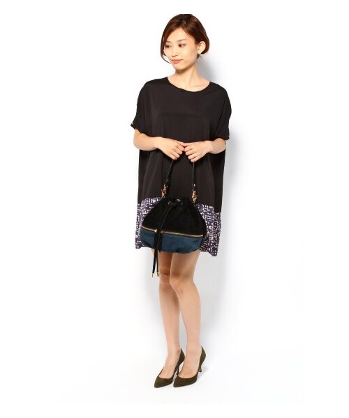 HASHIBAMI（ハシバミ）の「HASHIBAMI スエードキンチャクバッグ（ショルダーバッグ・レディース・オレンジ B/グレーA/ブラック/ベージュ・フリー）」の18枚目の写真