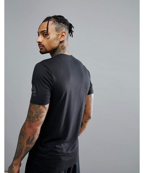 Reebok（リーボック）の「Reebok Combat Logo T-Shirt In Black CY6123（Tシャツ/カットソー・メンズ・Black・L/XL/XXL/XS/S/M）」の2枚目の写真