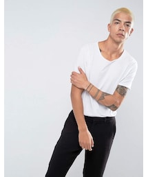 WEEKDAY | Weekday Dark Raw Edge T-Shirt(Tシャツ/カットソー)