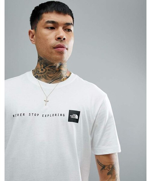 THE NORTH FACE（ザノースフェイス）の「The North Face Never Stop ExplorIng Print T-Shirt In White（Tシャツ/カットソー・メンズ・White・XXL）」の4枚目の写真