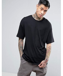 Bershka | Bershka Oversized T-Shirt In Black(Tシャツ/カットソー)