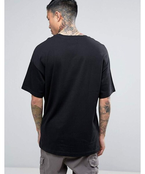 Bershka(ベルシュカ)の「Bershka Oversized T-Shirt In Black(Tシャツ/カットソー・メンズ・Black・XS)」の4枚目の写真