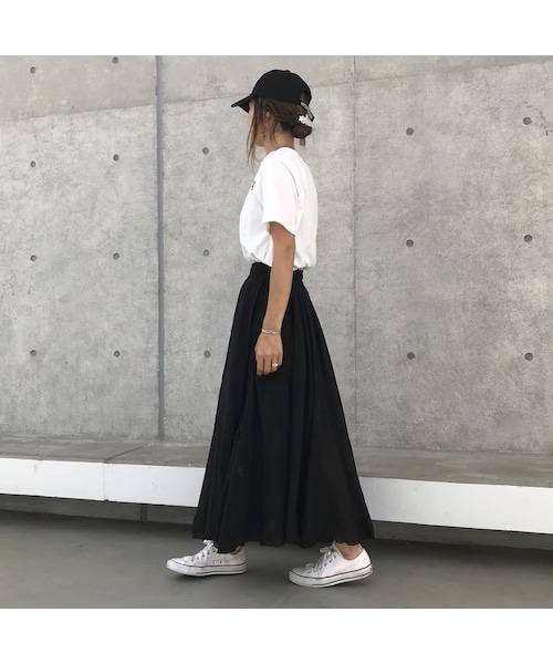 copine(コピン)の「ふんわりフレアーロングスカート(2color)【クリックポスト対象商品】(スカート・レディース・その他)」の8枚目の写真