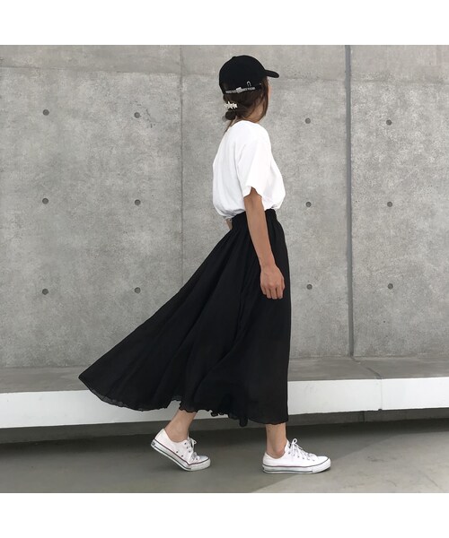 copine(コピン)の「ふんわりフレアーロングスカート(2color)【クリックポスト対象商品】(スカート・レディース・その他)」の10枚目の写真