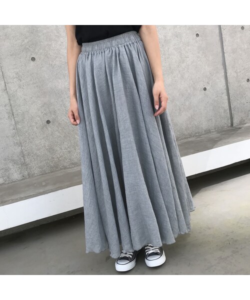 copine(コピン)の「ふんわりフレアーロングスカート(2color)【クリックポスト対象商品】(スカート・レディース・その他)」の11枚目の写真