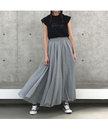 copine | ふんわりフレアーロングスカート（2color）【クリックポスト対象商品】(スカート)