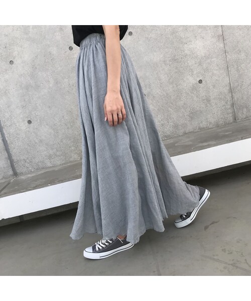 copine(コピン)の「ふんわりフレアーロングスカート(2color)【クリックポスト対象商品】(スカート・レディース・その他)」の12枚目の写真