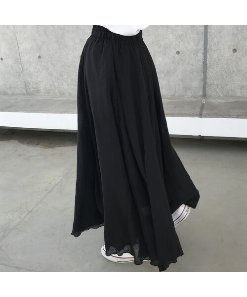 copine(コピン)の「ふんわりフレアーロングスカート(2color)【クリックポスト対象商品】(スカート・レディース・その他)」の14枚目の写真