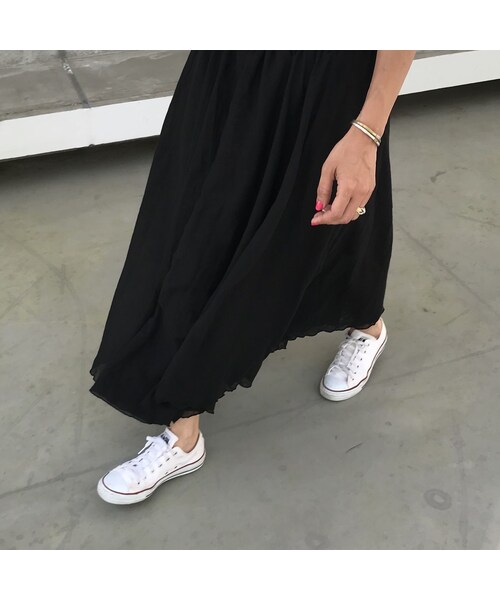 copine(コピン)の「ふんわりフレアーロングスカート(2color)【クリックポスト対象商品】(スカート・レディース・その他)」の15枚目の写真