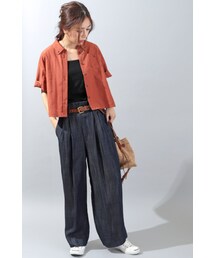 MERVEILLE H.（メルベイユアッシュ）の「テンセルデニムワイド