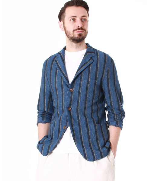 ふさえ45Rインディゴニットジャケット 45R（フォーティファイブアール）の「インディゴレジメンニットJACKET