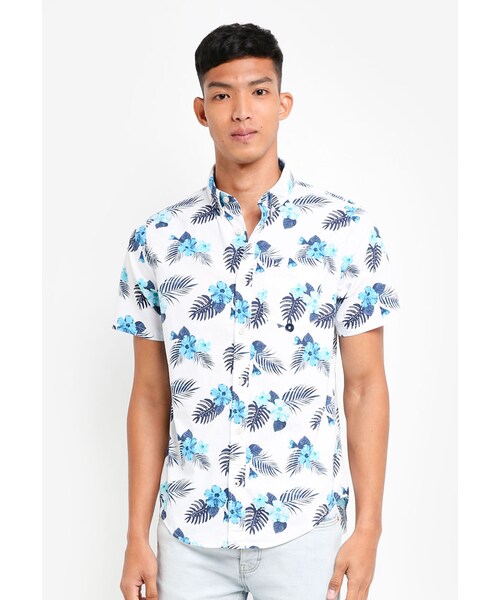 Hollister,Short Sleeve Floral Shirt - WEAR