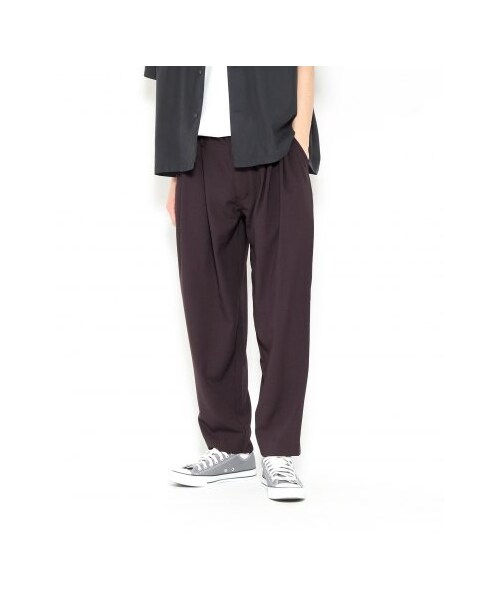 SENSE OF PLACE by URBAN RESEARCH（センスオブプレイスバイアーバンリサーチ）の「タックルーズテーパードスラックス（パンツ・メンズ・PURPLE/BLACK・M/L）」の3枚目の写真