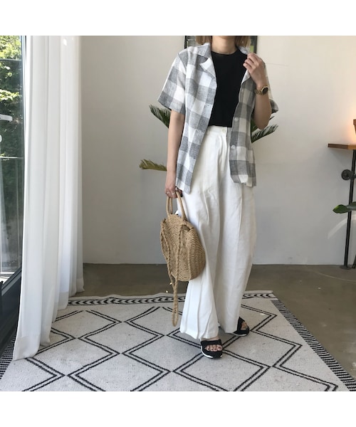 no brand(ノーブランド)の「2wayストローラウンドバッグ(かごバッグ・レディース・その他)」の4枚目の写真