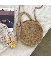 no brand | ✳︎予約販売✳︎2wayストローラウンドバッグ(かごバッグ)