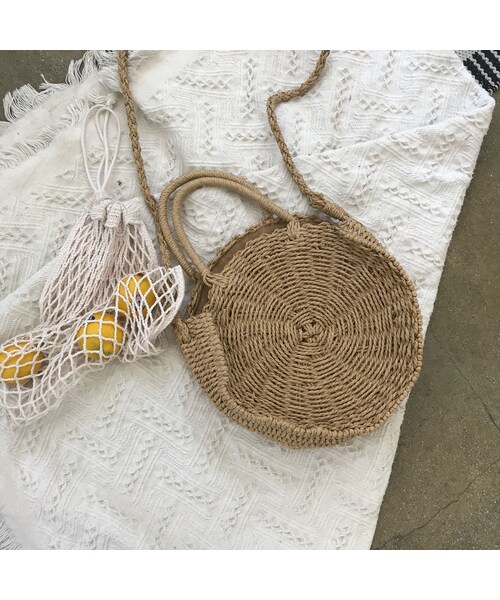 no brand(ノーブランド)の「2wayストローラウンドバッグ(かごバッグ・レディース・その他)」の8枚目の写真
