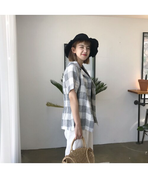 no brand(ノーブランド)の「2wayストローラウンドバッグ(かごバッグ・レディース・その他)」の3枚目の写真