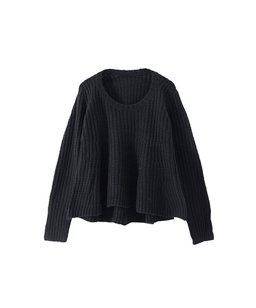 KBF(ケイビーエフ)の「ペプラムニット(トップス・レディース・ホワイト/ブラック/カーキ・one)」の1枚目の写真