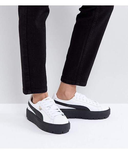 Puma Platform Trace Sneakers In White 
