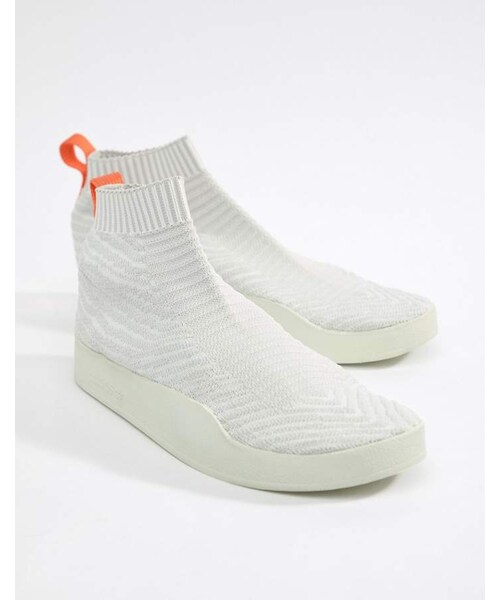 adidas（アディダス）の「adidas Originals Adilette Primeknit Sock Summer Sneakers In  White CM8226（ソックス/靴下）」 - WEAR