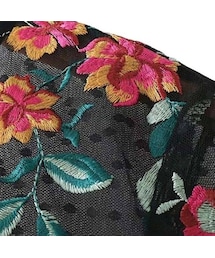ZARA（ザラ）の「シースルー花柄刺繍ドットブラウス メッシュ