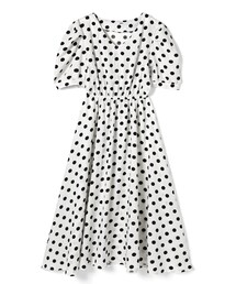 GRL | パワショルVネックドットワンピース(ワンピース)