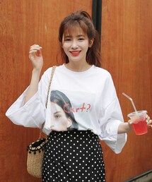 DHOLIC | Curt?プリントTシャツ(Tシャツ/カットソー)