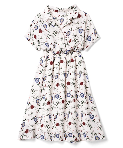 GRL（グレイル）の「花柄シャツワンピース（シャツワンピース・レディース・ネイビー/イエロー/アイボリー・M）」の2枚目の写真