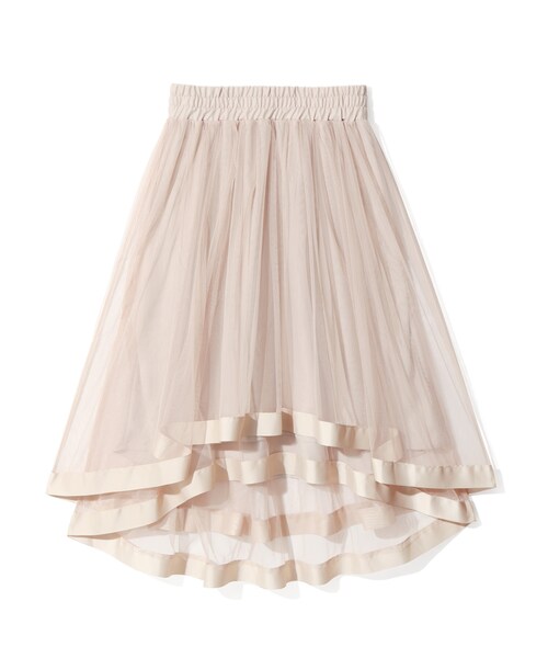 GRL（グレイル）の「グログランチュールアシンメトリースカート（スカート・レディース・ラベンダー/ブラック/ベージュ・M）」の3枚目の写真