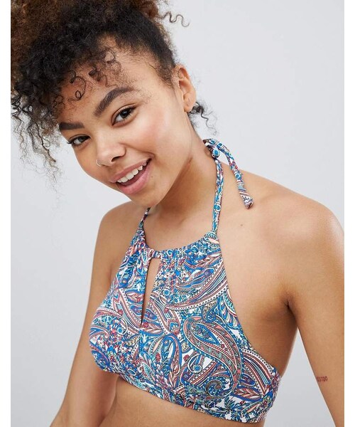 Esprit（エスプリ）の「Esprit High Neck Paisley Print Bikini Top（水着）」 WEAR