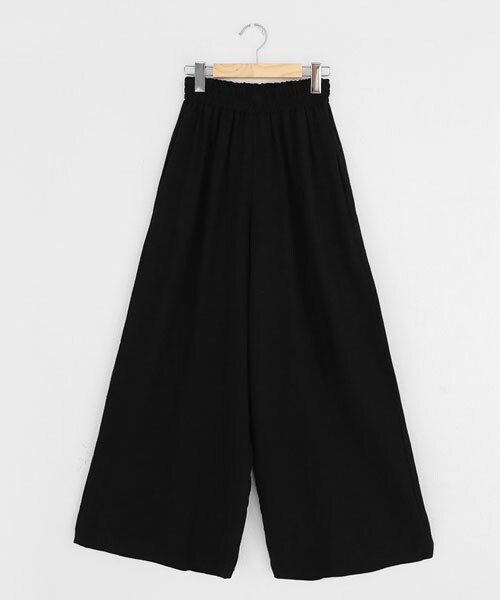 DHOLIC(ディーホリック)の「リネン混フルレングスパンツ(その他パンツ・レディース・ベージュ/ブラック・FREE)」の2枚目の写真