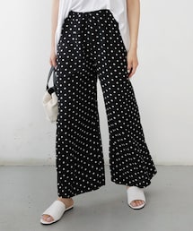 DHOLIC | ドットウエストゴムワイドパンツ(その他パンツ)