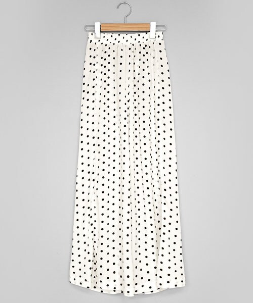 DHOLIC（ディーホリック）の「ドットウエストゴムワイドパンツ（その他パンツ・レディース・ブラック/ホワイト/オレンジ・FREE）」の2枚目の写真