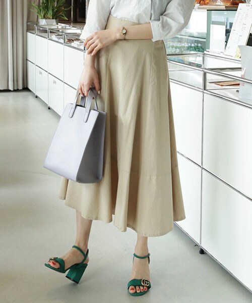 DHOLIC（ディーホリック）の「コットンフレアロングスカート（スカート・レディース・オレンジ/ベージュ/その他・FREE）」の2枚目の写真