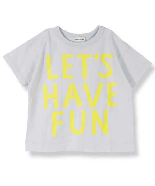 BRANSHES(ブランシェス)の「ビックシルエットロゴ半袖Tシャツ(Tシャツ/カットソー・キッズ・ライム/ライトグレー・90~150)」の2枚目の写真