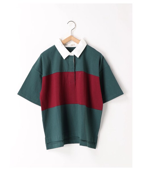 ehka sopo（エヘカソポ）の「ラガーシャツ（トップス・グレー/グリーン/ネイビー・M）」の9枚目の写真